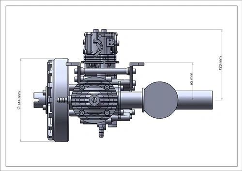 DLE128HD Drone Engine 7.4kw Water-Cooled Hybrid Electricity Generator Gasoline Engine Electric Kit