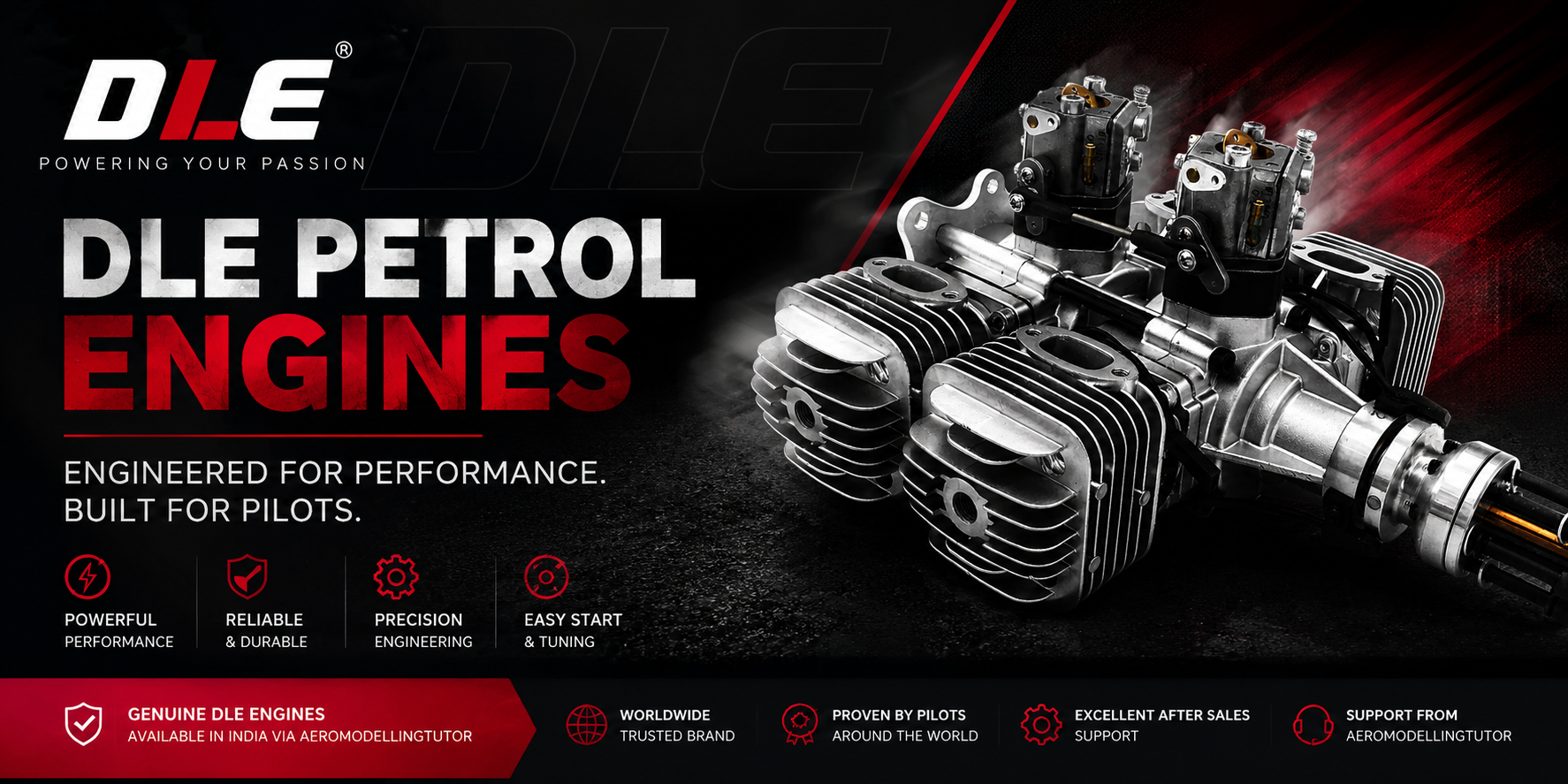 DLE Petrol Engines in India | DLE20 to DLE222 | Aeromodellingtutor