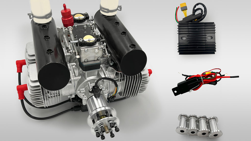 DLENGINE DLE-400 400cc Twin Cylinder Gasoline RC Aircraft Engine