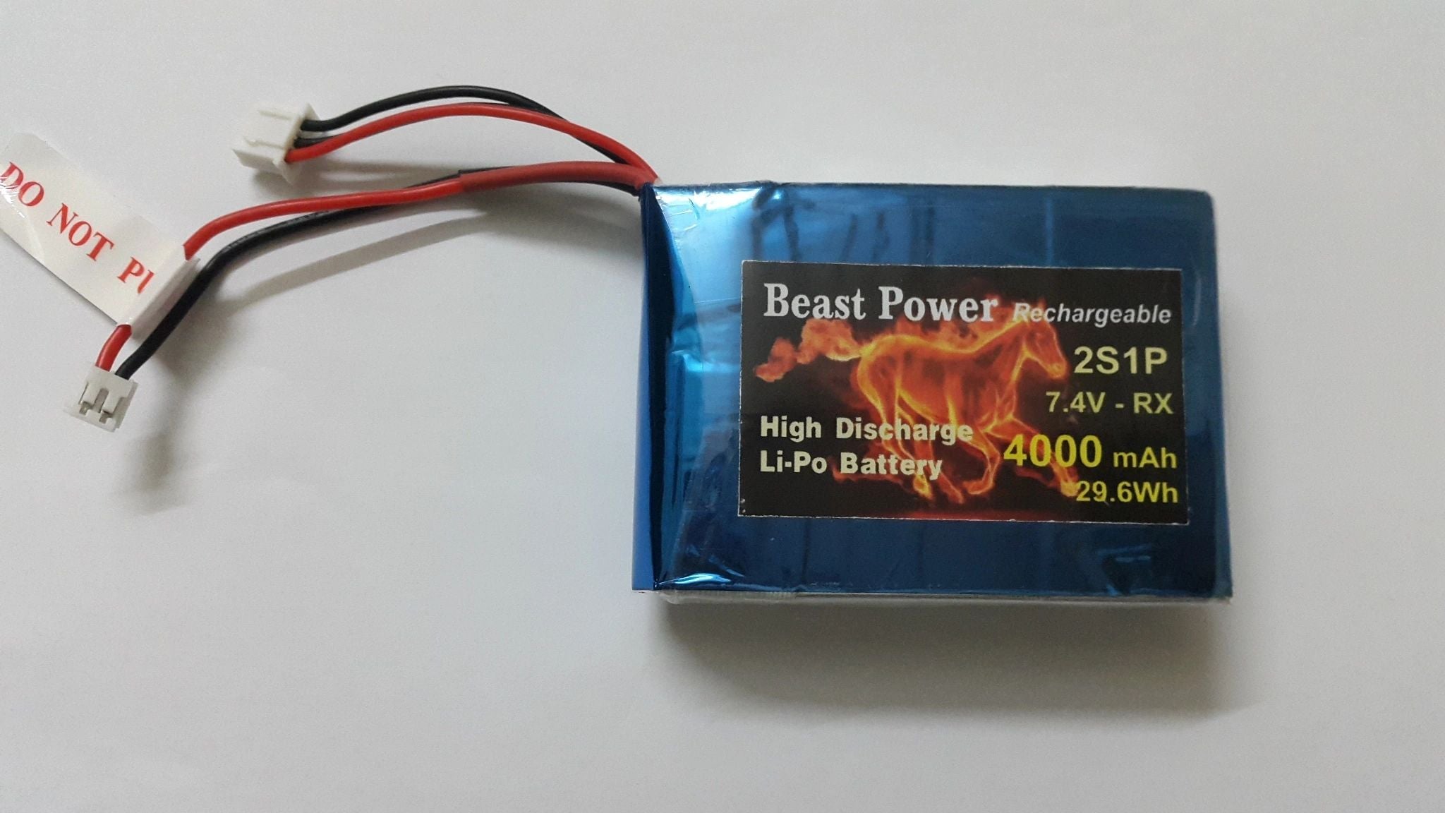 7.4 V 4000mAh Receiver 2S1P Lipo Battery Pack Beast Power