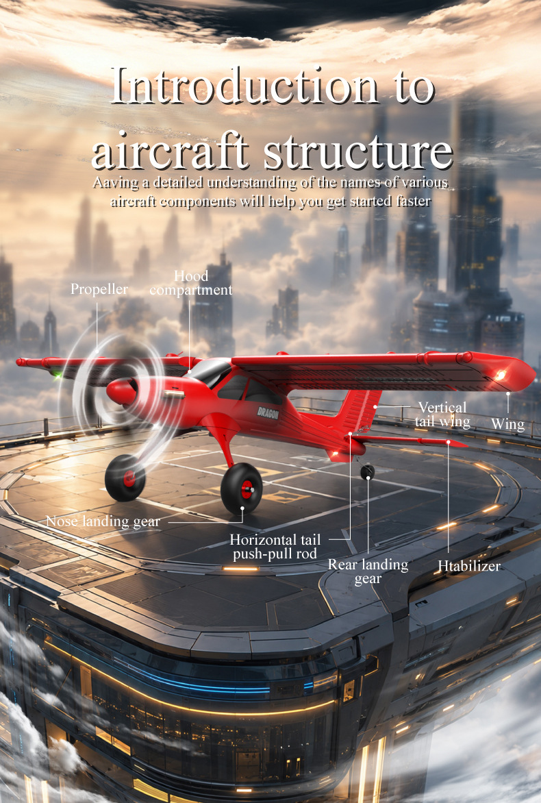QIDI-590 4CH 500mm Brushless RC Airplane with 3D Stunt & Gyro – RTF