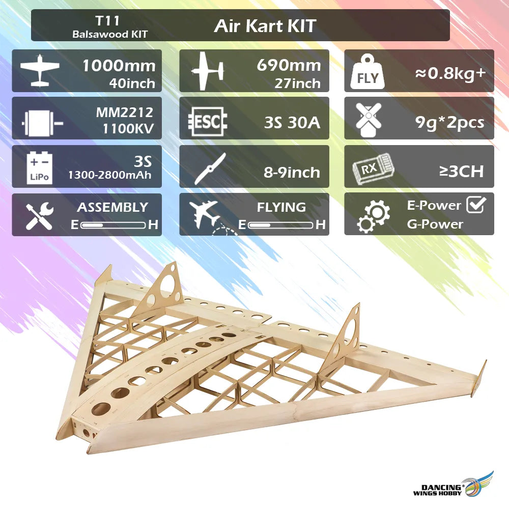 Delta Wing Balsa Kit 1000mm