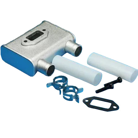 DLE 35RA lightweight rear exhaust muffler for RC airplane engine