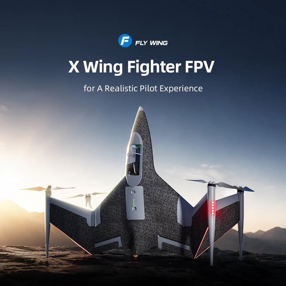 FlyWing X Wing Fighter FPV VTOL Aircraft with DJI O4 Air