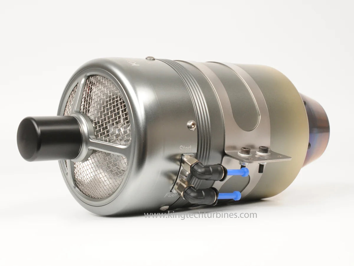 KingTech K-102G5 RC jet turbine engine with exhaust and turbine assembly