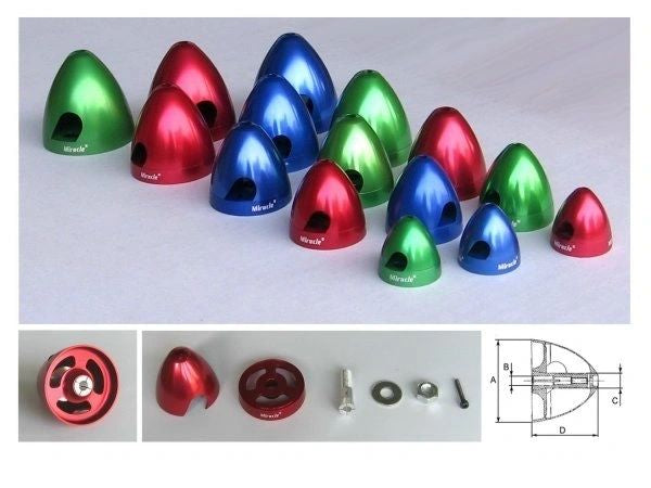 Aluminium Spinner 51mm for Electric Motors