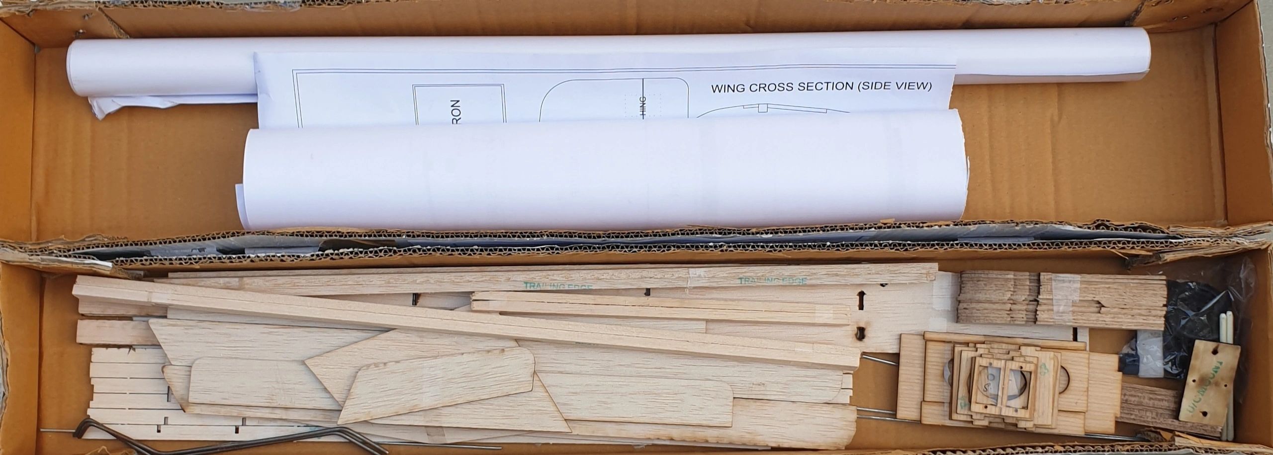 Balsa DIY Glider kit Beginner/ Aerobatic without TxRx