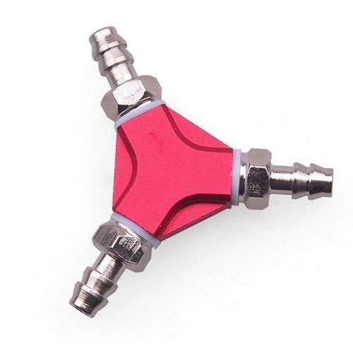 CNC 3-way Universal Oil Joint Nozzle Fuel Filter Outlet Inlet for Gas Engine/ Fuel Tank 3 Color