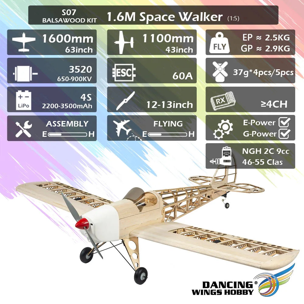 Space Walker Balsa Wood Kit 1600mm