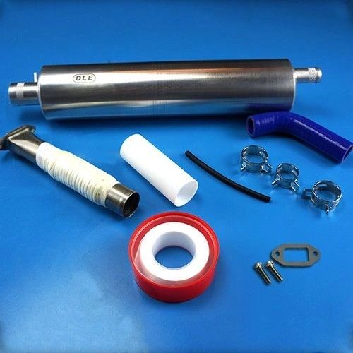 DLE 55 RA Rear Dump Canister Muffler with Header