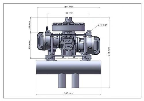 DLE128HD Drone Engine 7.4kw Water-Cooled Hybrid Electricity Generator Gasoline Engine Electric Kit