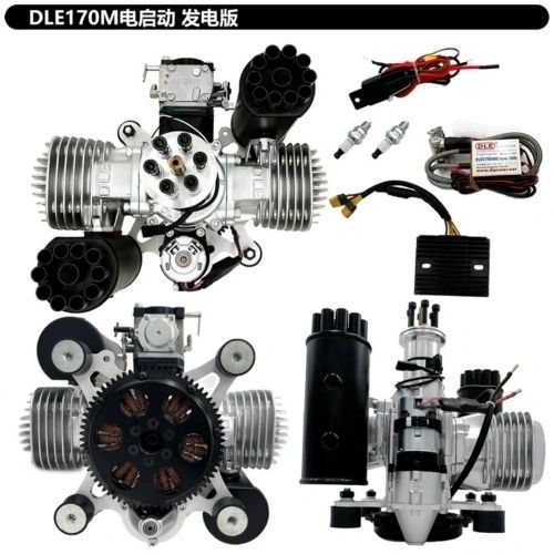 DLE170M Gasoline / Petrol Paramotor Engine Paragliding Engine 17.5HP/7500rpm Electric Starting Power Generation Version