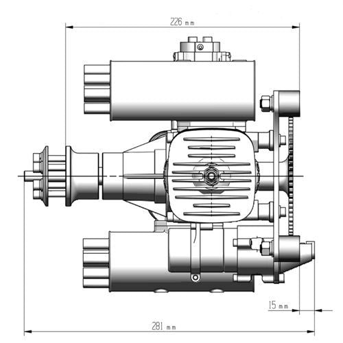 DLE170M Gasoline / Petrol Paramotor Engine Paragliding Engine 17.5HP/7500rpm Electric Starting Power Generation Version