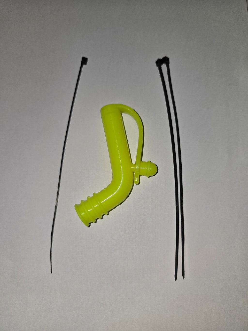 Exhaust Deflector Neon Yellow with Cap for size .46 to .95