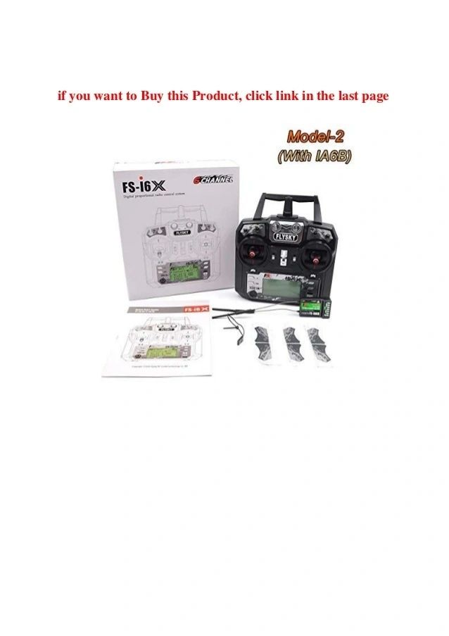 Flysky FS-i6X 2.4GHz 6CH AFHDS 2A RC Transmitter With FS-iA10B 2.4GHz 10CH Receiver