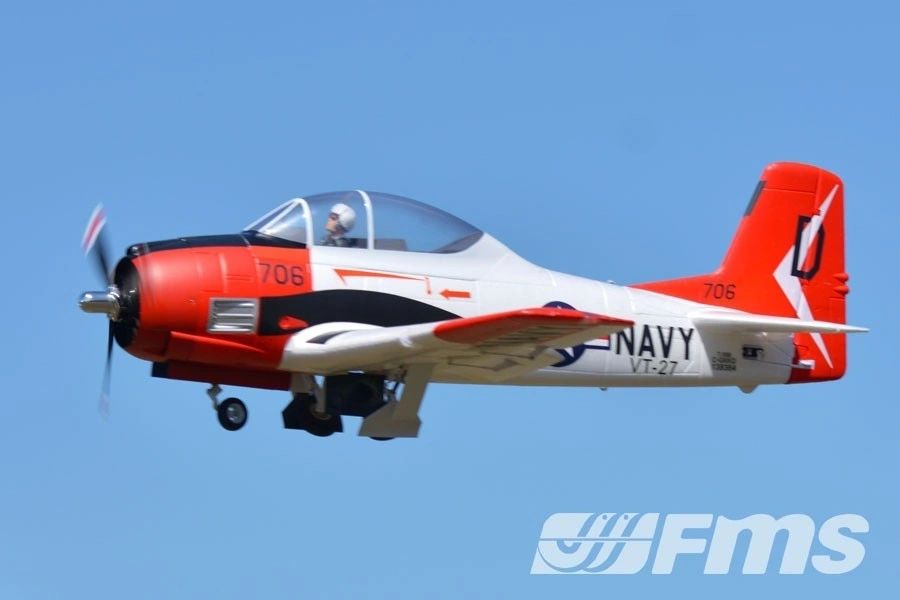 FMS 1400MM (55.1") T-28D TROJAN V4 RED-PNP