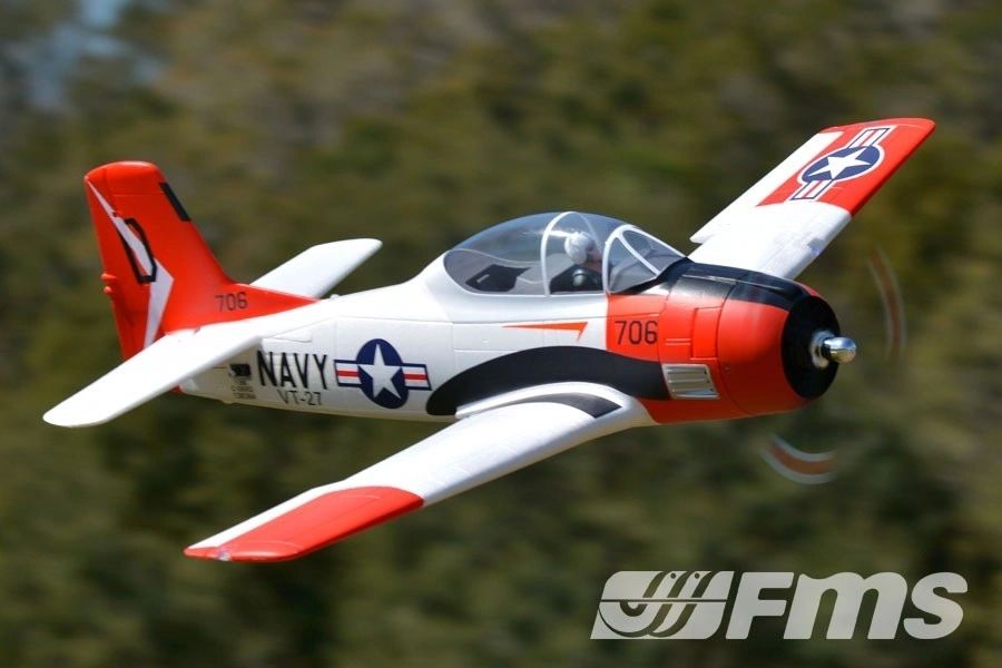 FMS 1400MM (55.1") T-28D TROJAN V4 RED-PNP