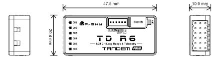 FrSky TDR6 Dual-Band Receiver (2.4GHz & 900MHz)