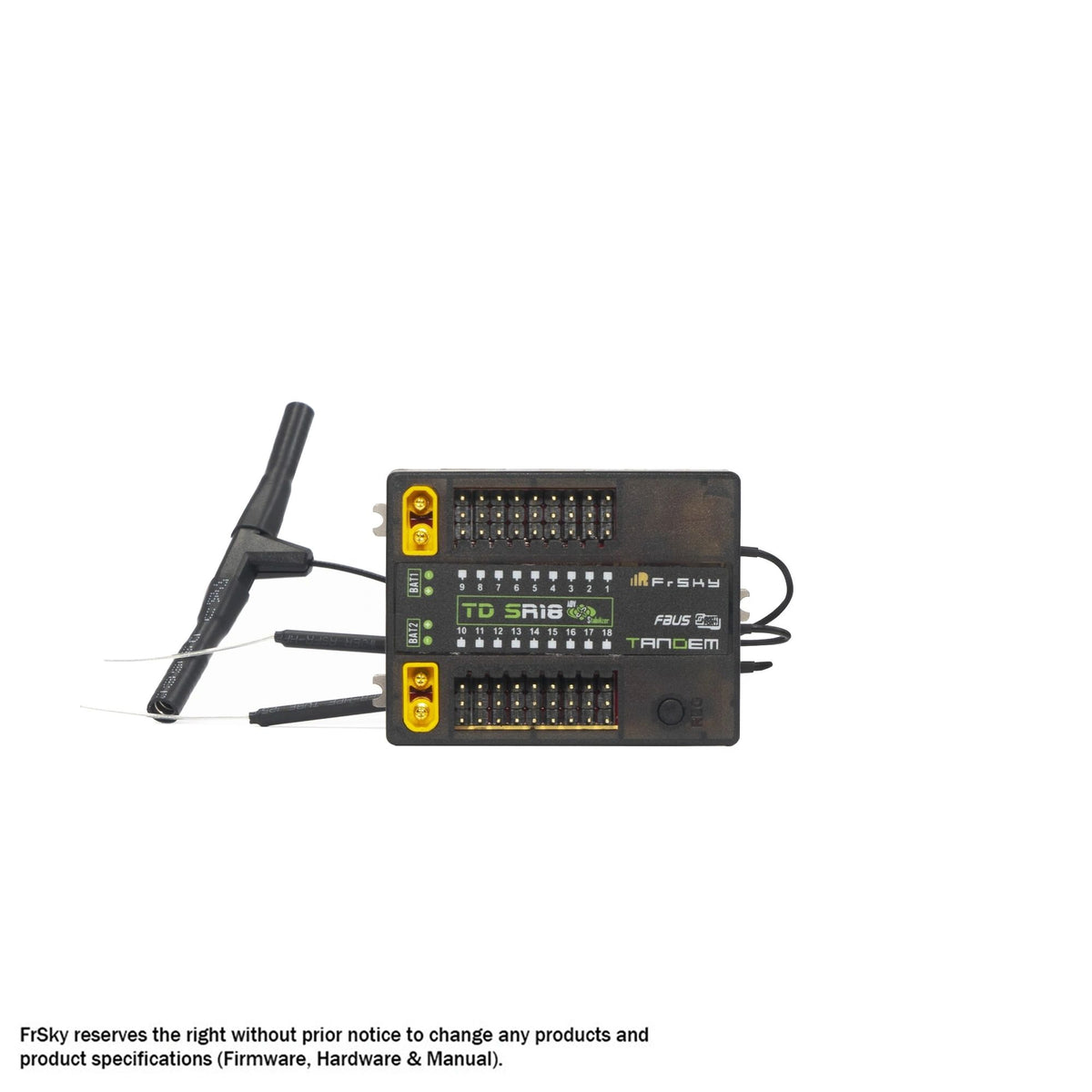 FrSky TD SR18 2.4GHz 900MHz dual-band receiver with triple antennas