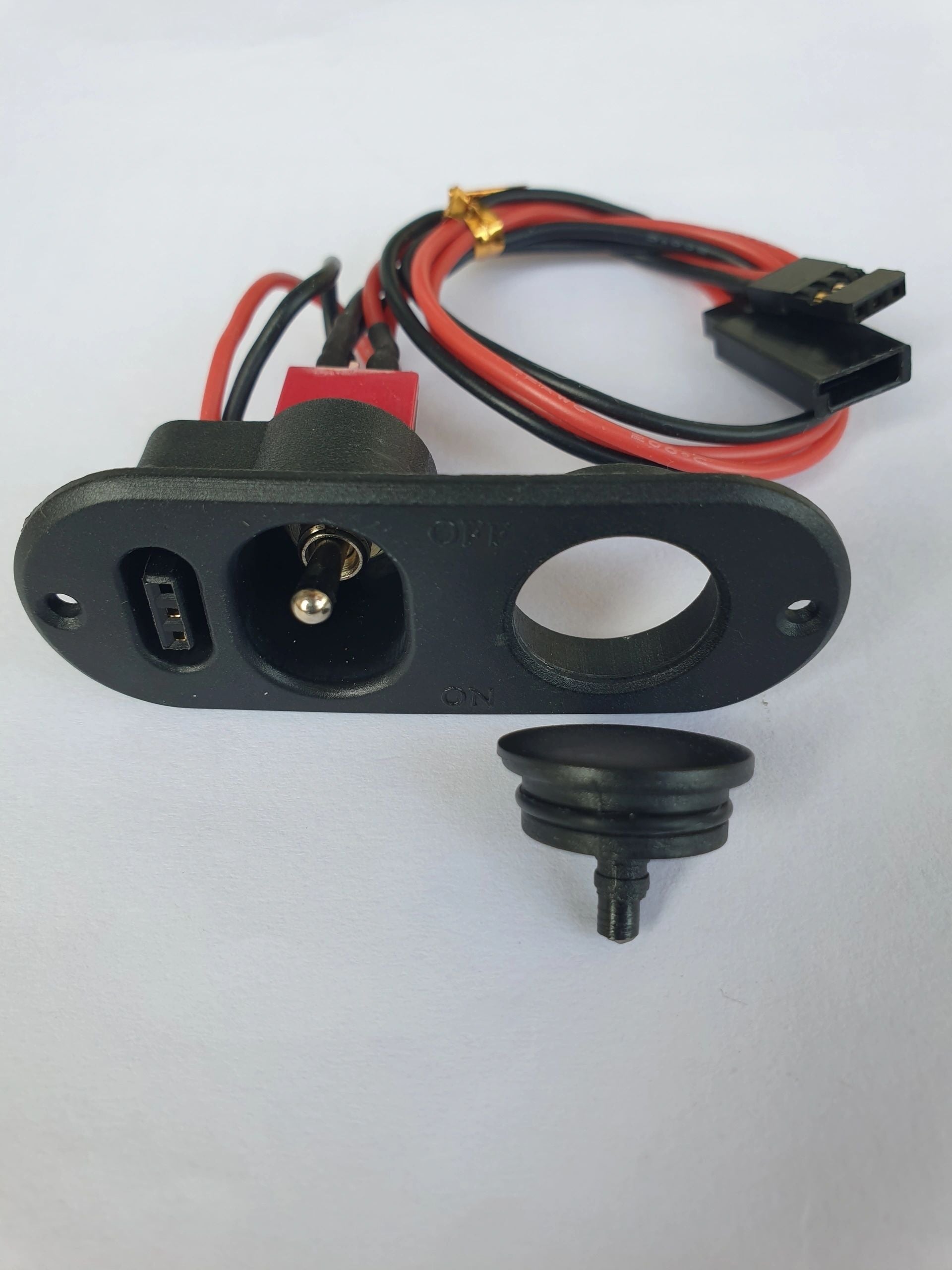 Heavy Duty RX Switch with Charge Port & Fuel Dot Black – Aeromodellingtutor