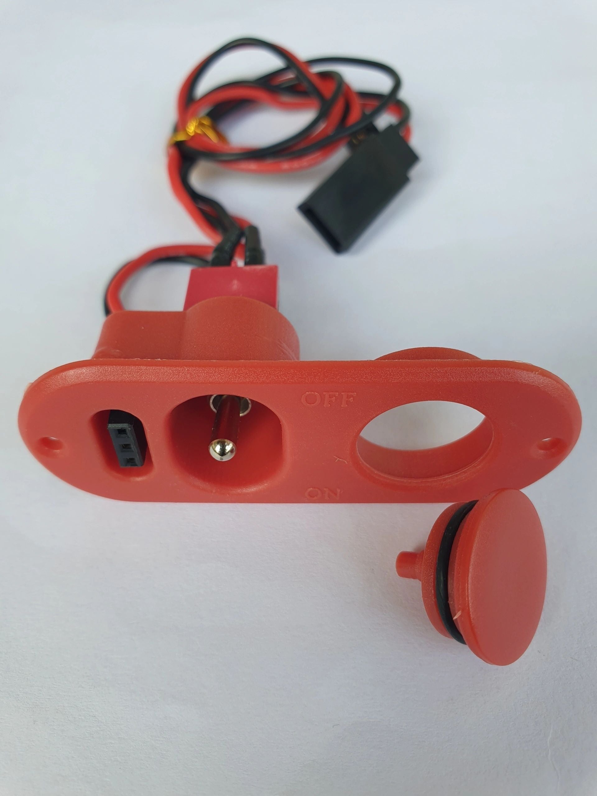 Heavy Duty RX Switch with Charge Port & Fuel Dot Red – Aeromodellingtutor