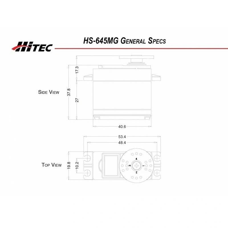 HiTec HS-645MG High Torque, Metal Gear Premium Sport Servo
