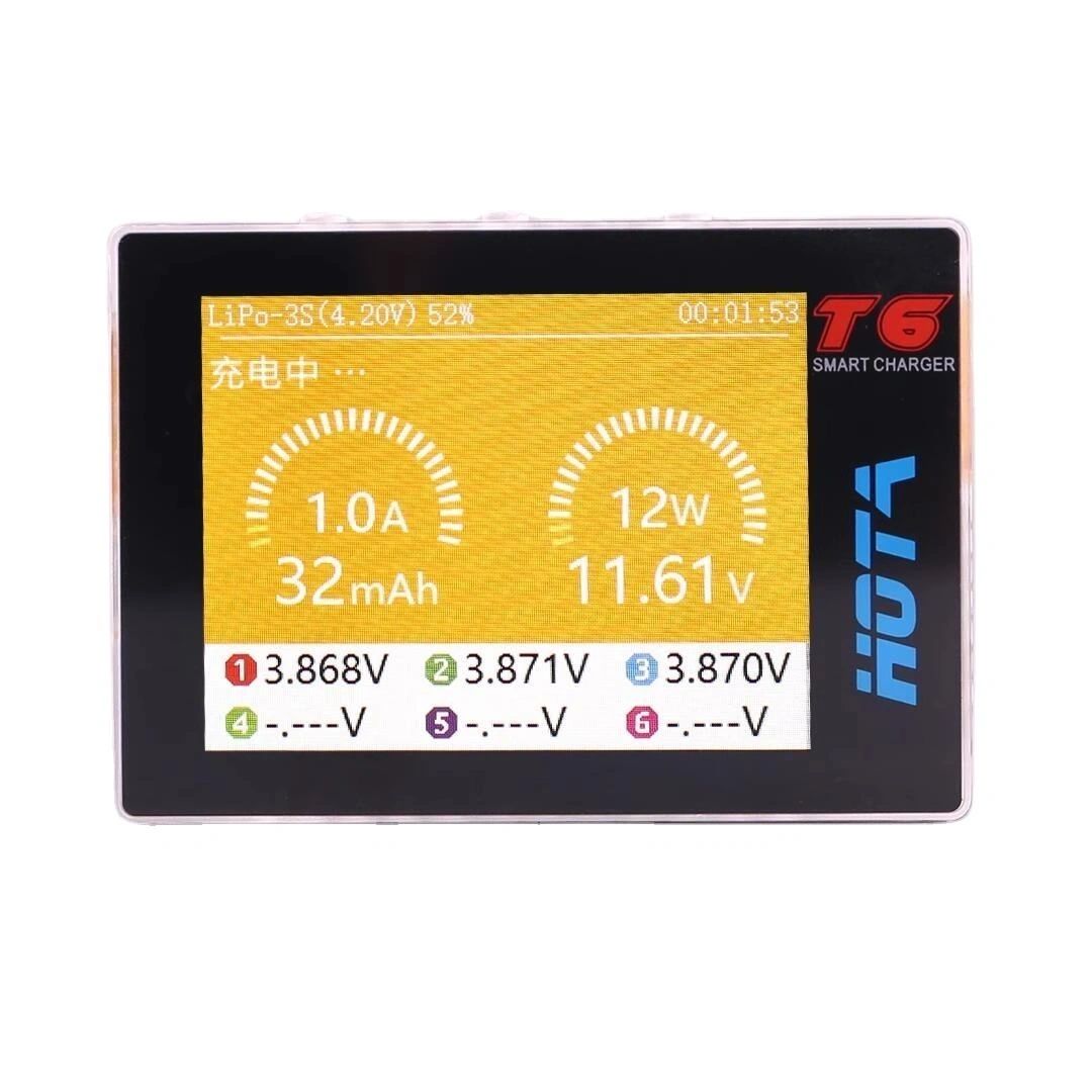 HOTA T6 300W 15A Battery Fast Charger LiHv Lipo NiMh Li-ion Ni-Cd Digital Intelligent Lipo Balance Charger Discharger PD 90W 5A
