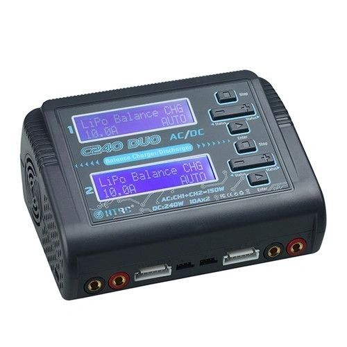 HTRC C240 DUO AC 150W /DC 240W Dual Channel 10A RC Balance Charger Discharger-Original
