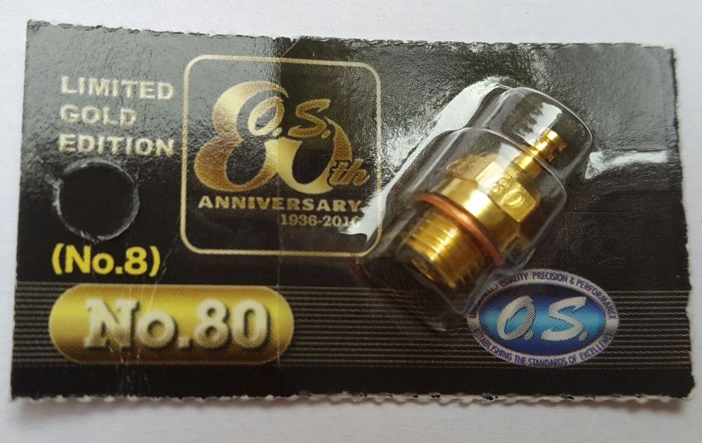 O.S. No.8 Special Edition Gold Plated Glow Plug