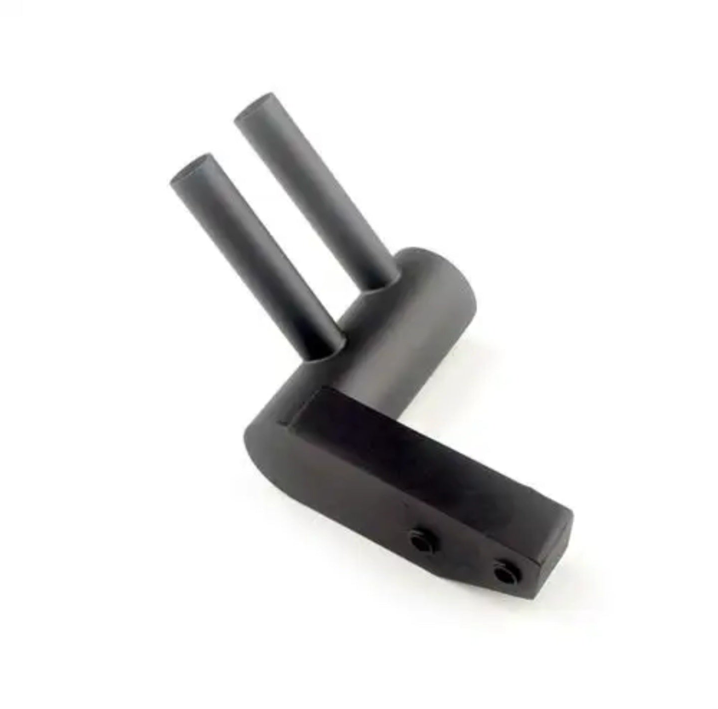 Side view of Pitts exhaust muffler for RC airplane gas engines