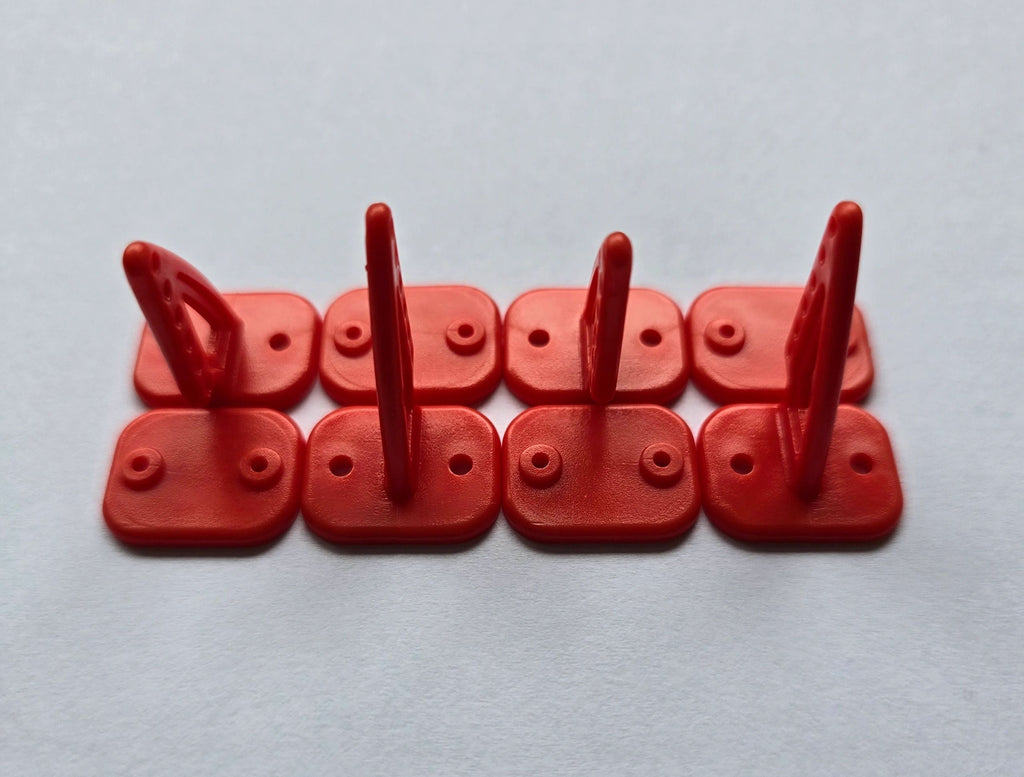 Pom Horns Red 20x27mm (04pcs/set) with screws