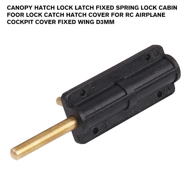 RC airplane plastic canopy lock black with brass rod 30x12x6mm