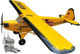 Piper J3 Cub model airplane with engine 