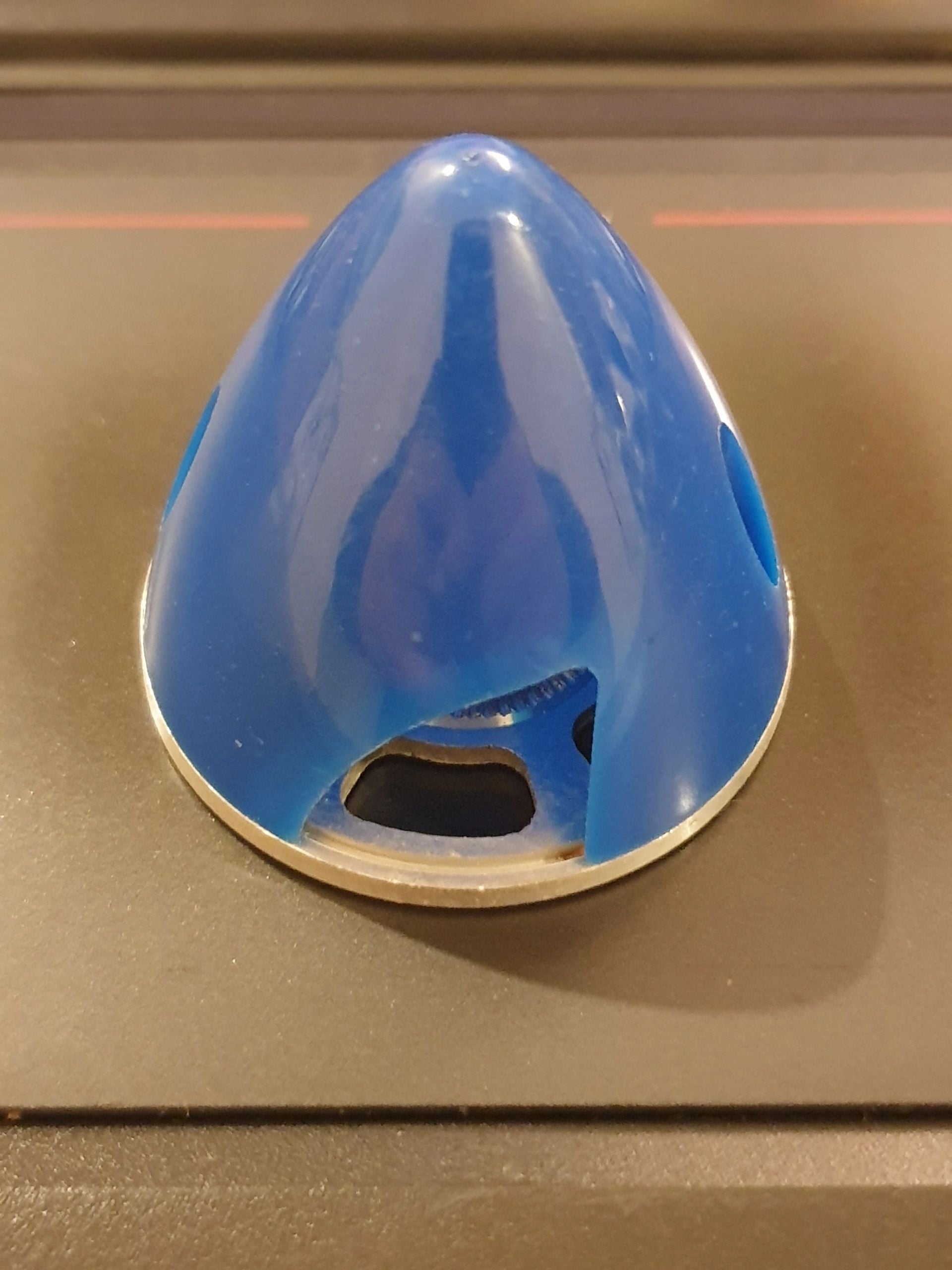 Spinner 38mm Nylon E Blue with Aluminium Back Plate