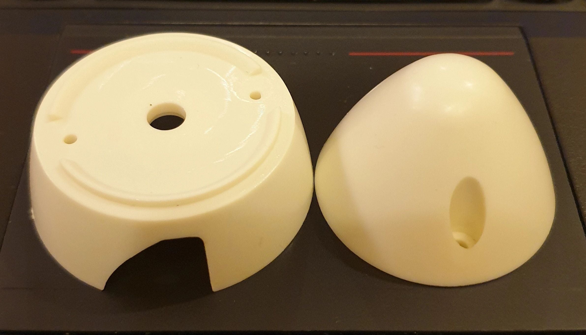 Spinner 51mm White Plastic with Bottom Cutout