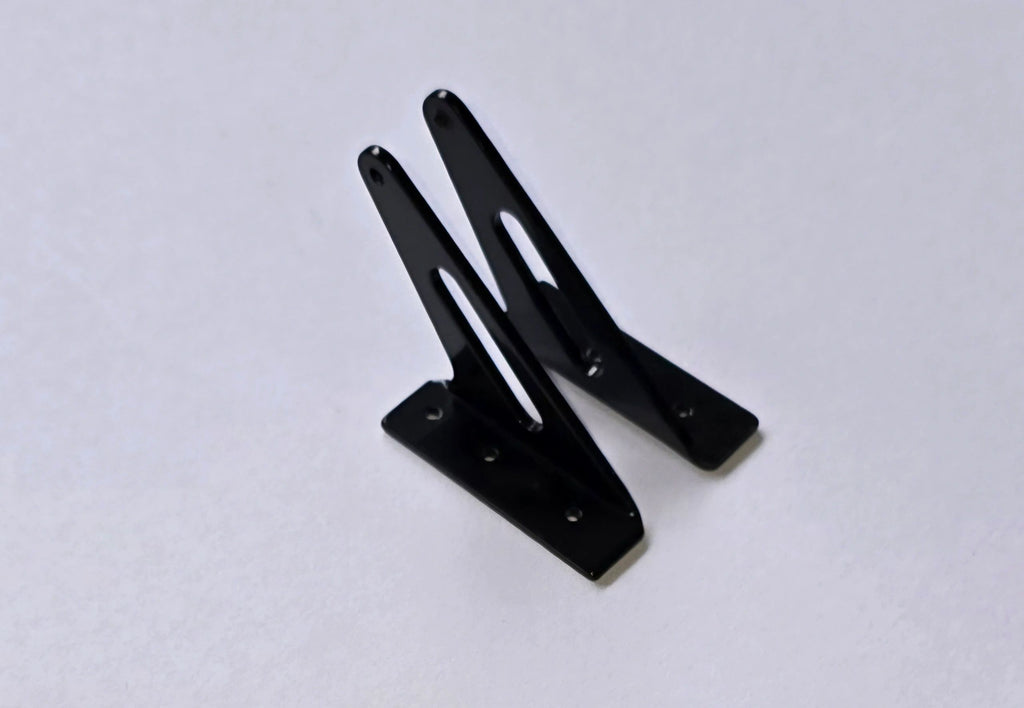 Light Alloy Metal Horns L31×H30mm Black